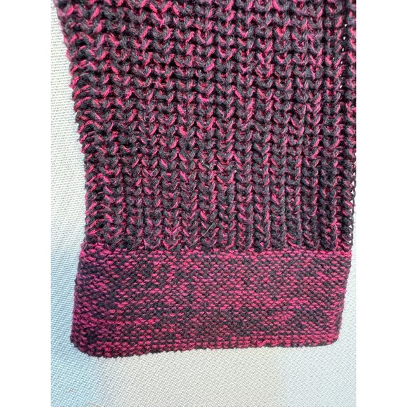 Christopher & Banks Womens Knitted Zip Cardigan Sweater Size M Black & Pink - Picture 7 of 10